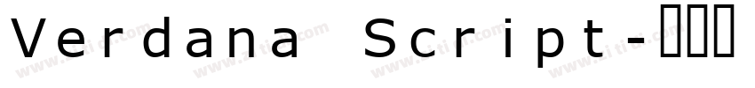 Verdana Script字体转换